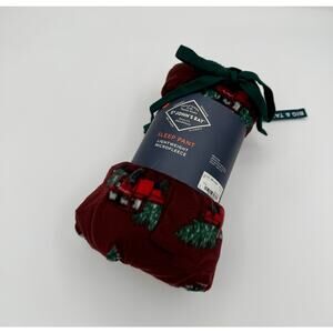 St. John's Bay Men's Big & Tall Micro Fleece Maroon Christmas PJ Pants Size 4XL